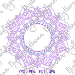 Mandala SVG Files for Cricut Mandala Monogram SVG Zentangle Svg Circle ...
