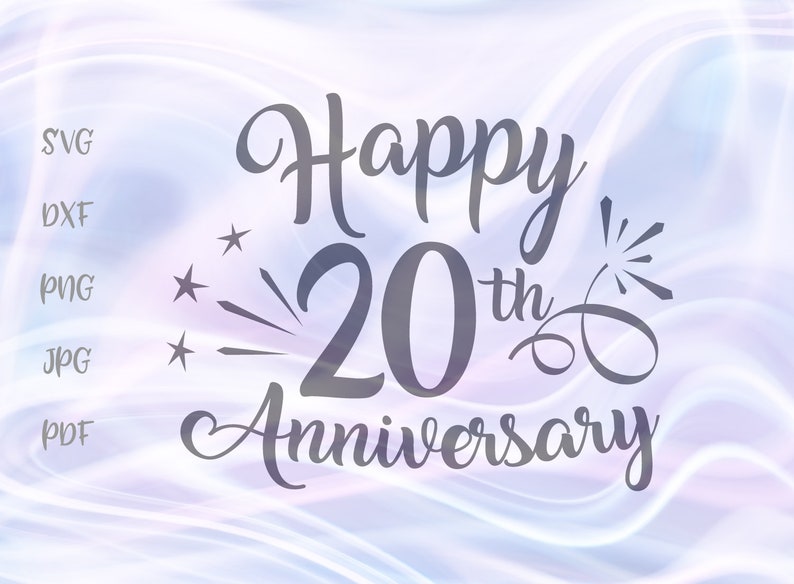Download Happy 20th Anniversary Svg Files For Cricut China Wedding Gift Etsy