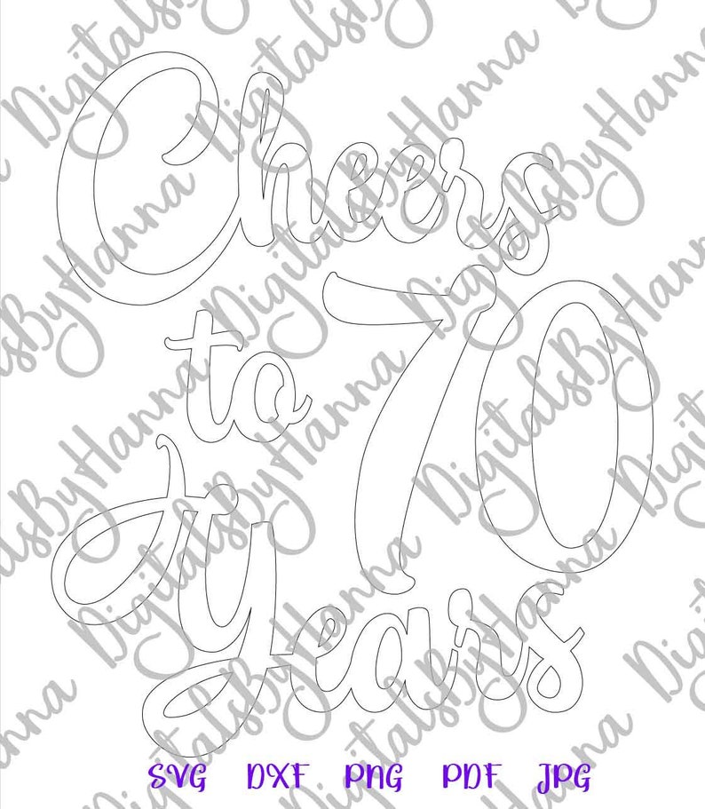 Download 70th Birthday SVG File for Cricut Saying Cheer Seventy ...