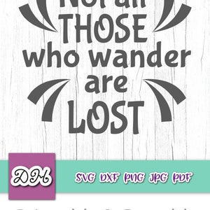 Wanderlust SVG Files for Cricut Sayings Not All Those Who - Etsy