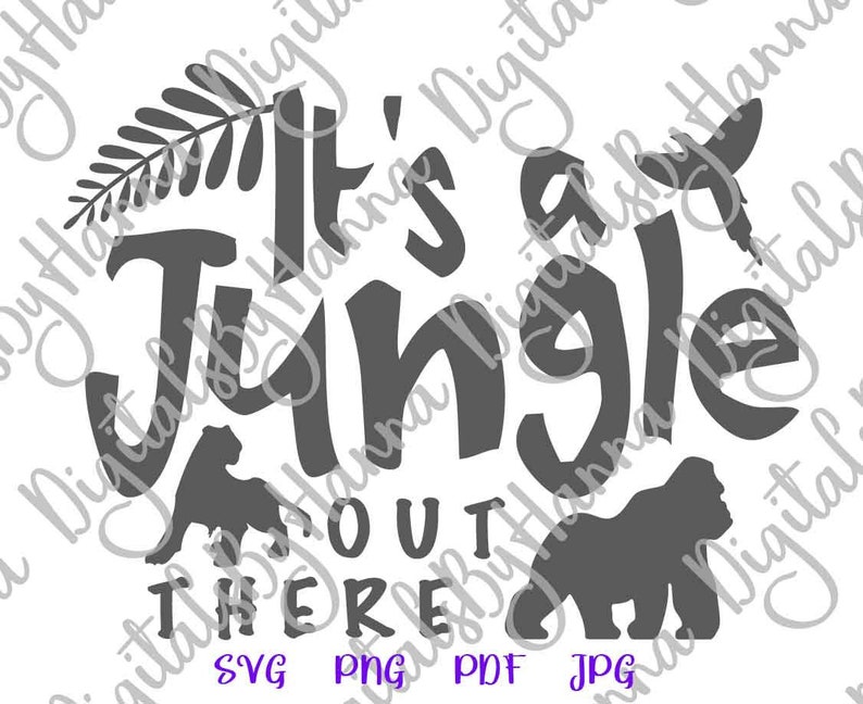 Download Zoo Animals SVG Files for Cricut Sayings It's a Jungle Out | Etsy