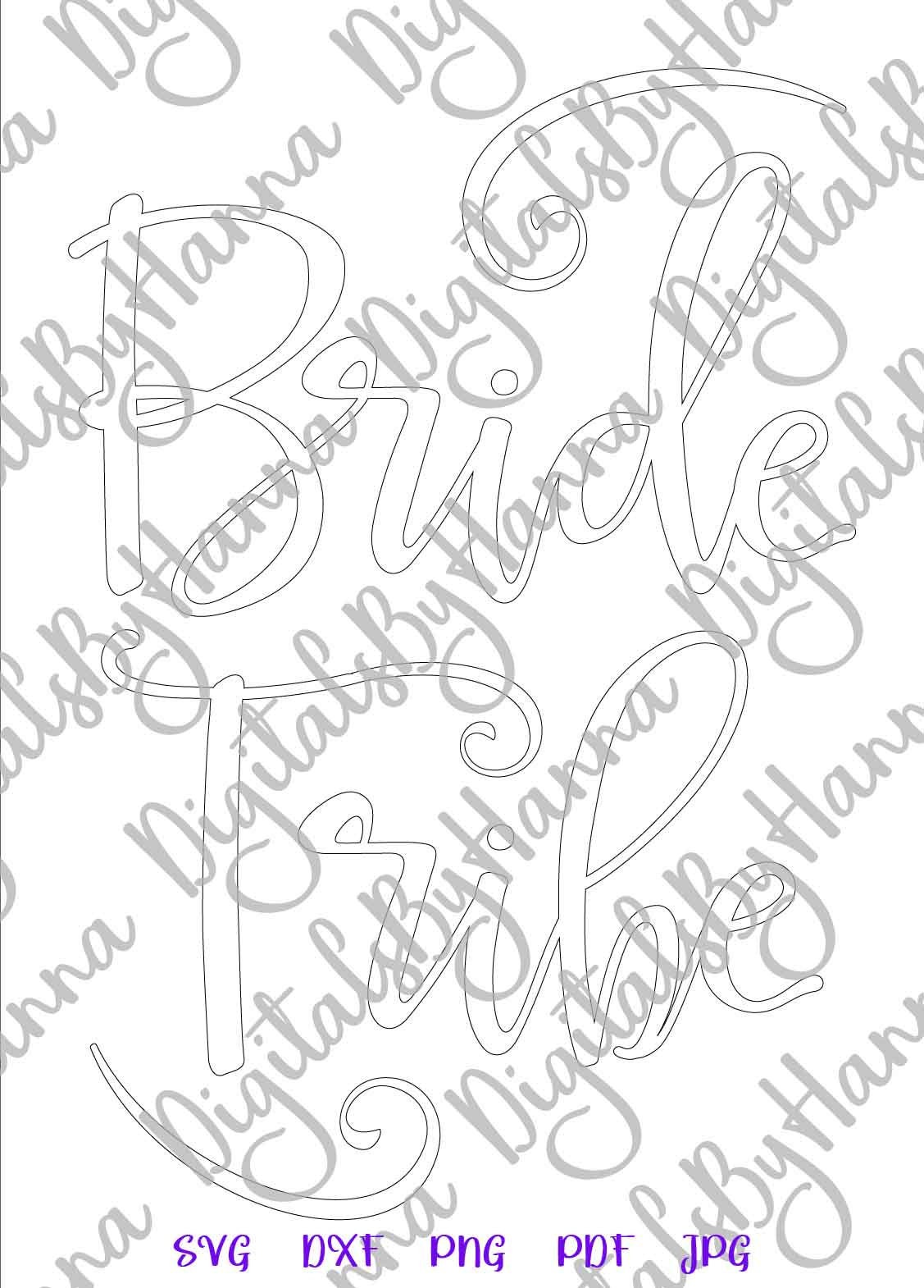 Bachelorette SVG Files for Cricut Saying Bride Tribe SVG Team | Etsy