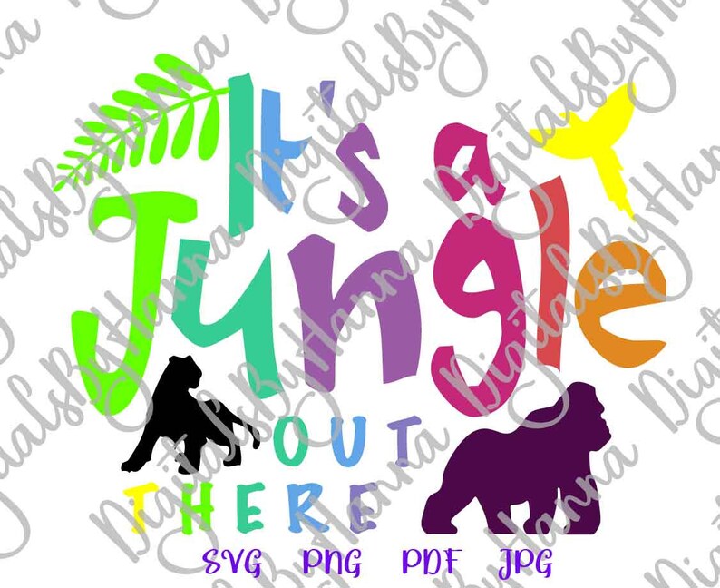 Download Zoo Animals SVG Files for Cricut Sayings It's a Jungle Out | Etsy