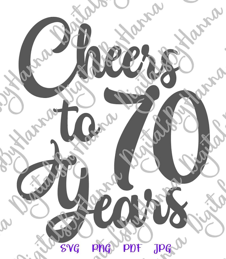 Download 70th Birthday SVG File for Cricut Saying Cheer Seventy ...