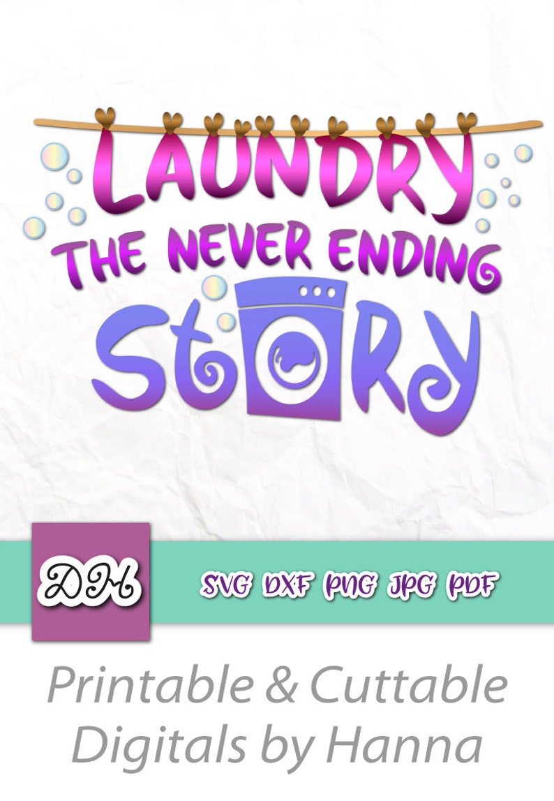 Download Laundry Room SVG Files for Cricut Sayings Never Ending Story | Etsy