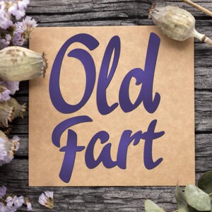 Sarcastic SVG Files for Cricut Saying Old Fart Funny Quote Sign Letter Match Hubby Wifey Tee Just Married Husband Word Cut Print Sublimation