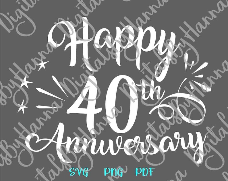 Free Free 266 40Th Wedding Anniversary Svg SVG PNG EPS DXF File