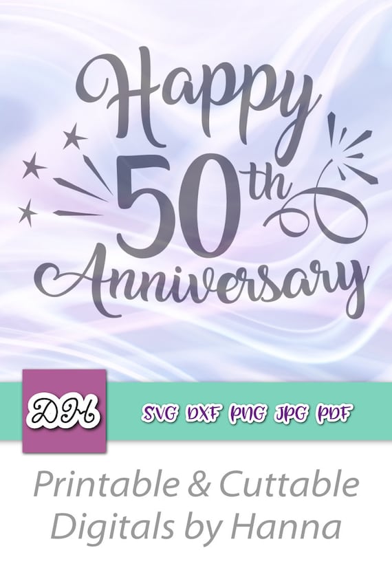 50th aniversario de boda - aniversario de bodas SVG