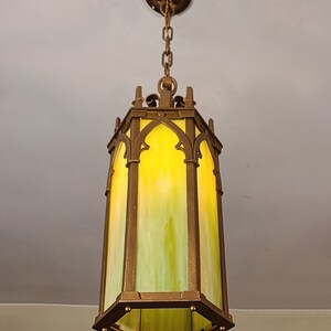 RESTORED Large Antique Gothic Porch or Foyer Light Fixture | Etsy