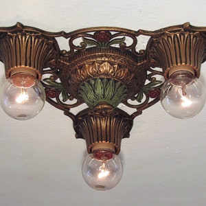 PAIR AVAILABLE! One Classic Antique 1930s Virden Winthrop Light Fixture - RESTORED!