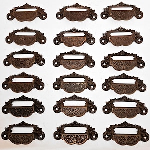 ONE Antique Apothecary Drawer Pull Eastlake Cast Iron Ornate - 32 Available