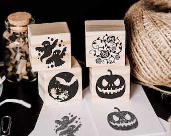 Gothic stationery stamps for DIY Halloween party decorations, halloween stamp supplies, halloween paper crafts, gift for crafters