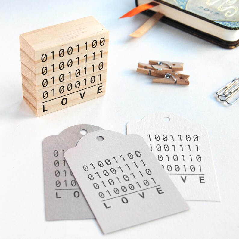 nerd wedding favors computer wedding decor binary codes wedding decor developer couple binary love rubber stamp binary code love stamp