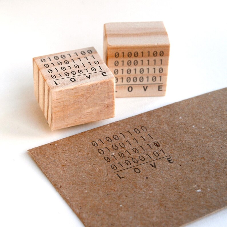 nerd wedding favors computer wedding decor binary codes wedding decor developer couple binary love rubber stamp binary code love stamp