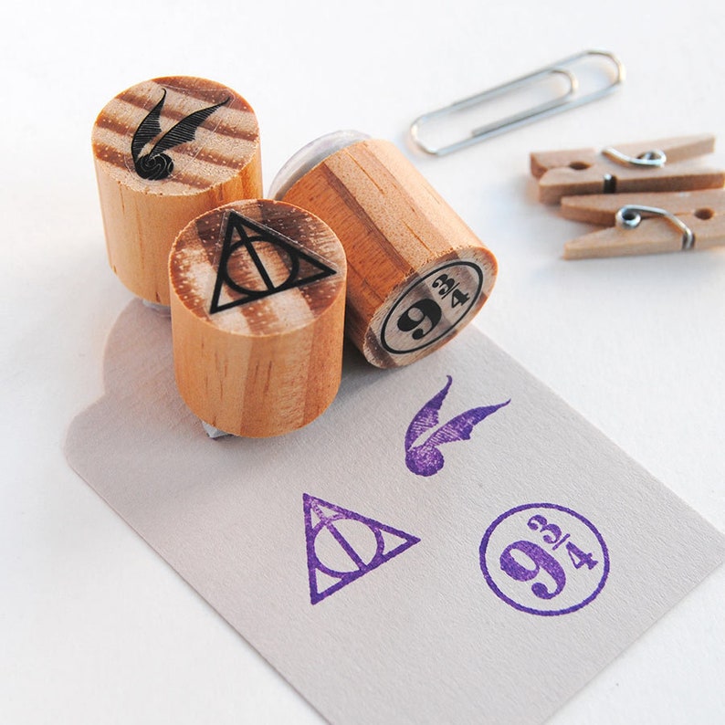 WIZARD PARTY STATIONERY mini stamp set, wizard stamp set, magic party decoration, wizard decorations, wizard stationery stamps, geek minis image 1