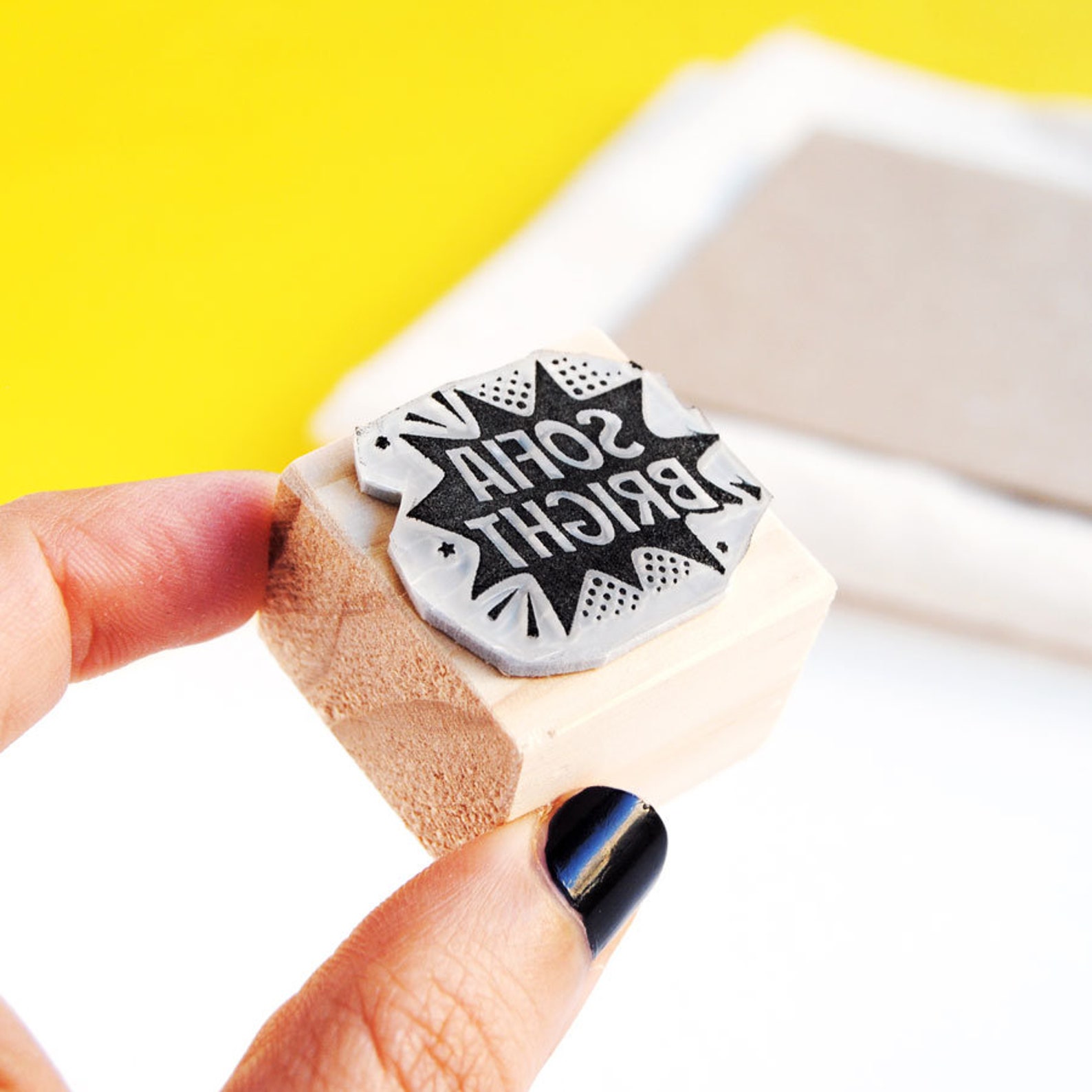 Comic Custom Name Stamp for Clothes Fabric Name Stamp for Kid Etsy