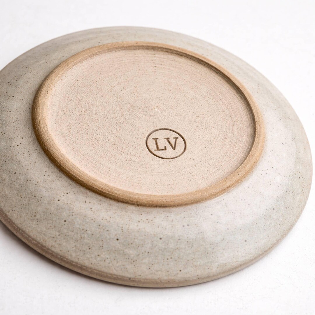 Rd Monogram On Studio Pottery Custom Elegant Monogram Ceramic Maker Mark, Small Personalized Pottery ...