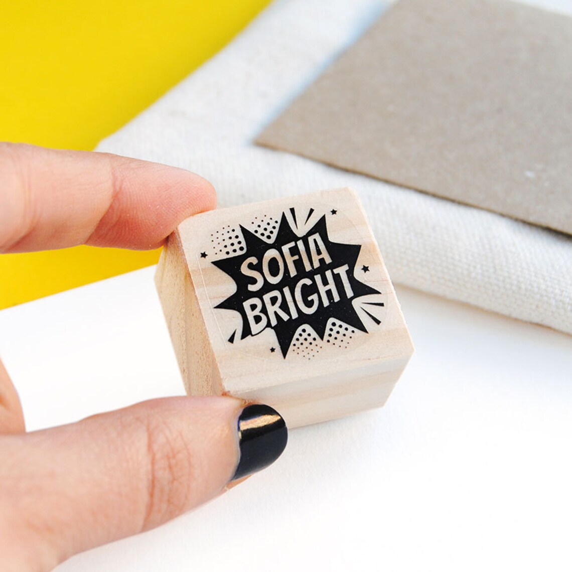 Comic custom name stamp for clothes fabric name stamp for kid Etsy