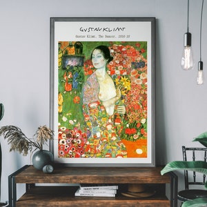 Gustav Klimt Die Tänzerin Ausstellungsplakat, Klimt Museum Druck, Moderner Kunstdruck, Art Deco Wandkunst