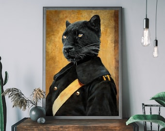 Schwarzer Panter - Renaissance Altered Art