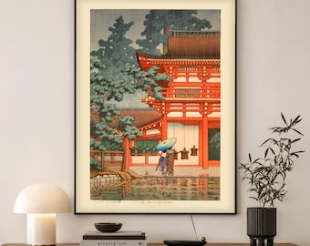 Kasuga Shrine Print | Kawase Hasui Japanese Art | Woodblock Style Wall Art