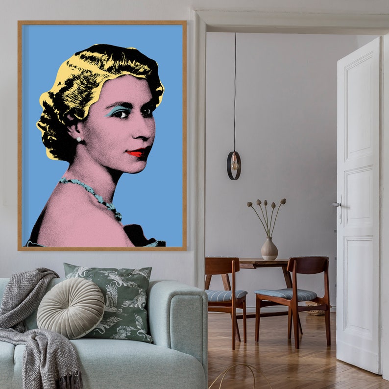 Queen Elizabeth Platinum Jubilee Art Queen Pop Art Print Etsy UK