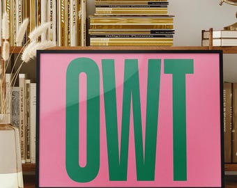 Yorkshire Print | Owt Yorkshire Wall Art | Yorkshire Gift for Him