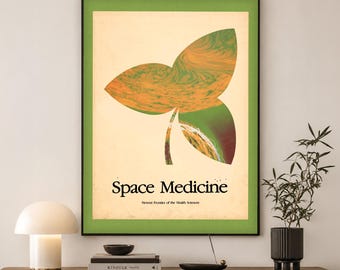 Space Medicine Poster | Retro Sci-Fi Anatomy Art Print | Astronaut Science Gift
