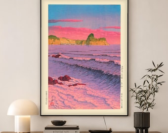 Kawase Hasui Print | Morning Sea | Japanese Woodblock Sea Art |