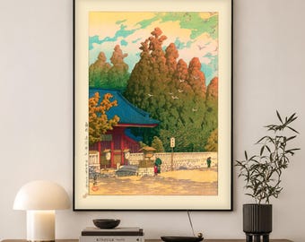 Kawase Hasui Japanese Print | Asama Shrine Shizuoka Art | Woodblock Wall Art Gift