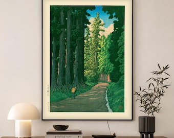 Kawase Hasui Road to Nikko | Japanese Woodblock Art Print | Japan Travel Wall Art