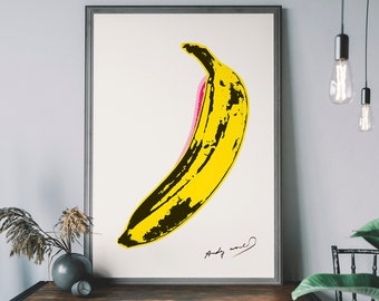 Andy Warhol Banane, American Pop Art, Vintage Pop Art Print, Retro Geschenkidee