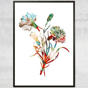 Vintage Flower Wall Art – Antique Botanical Home Decor, Archival Floral Bouquet Print