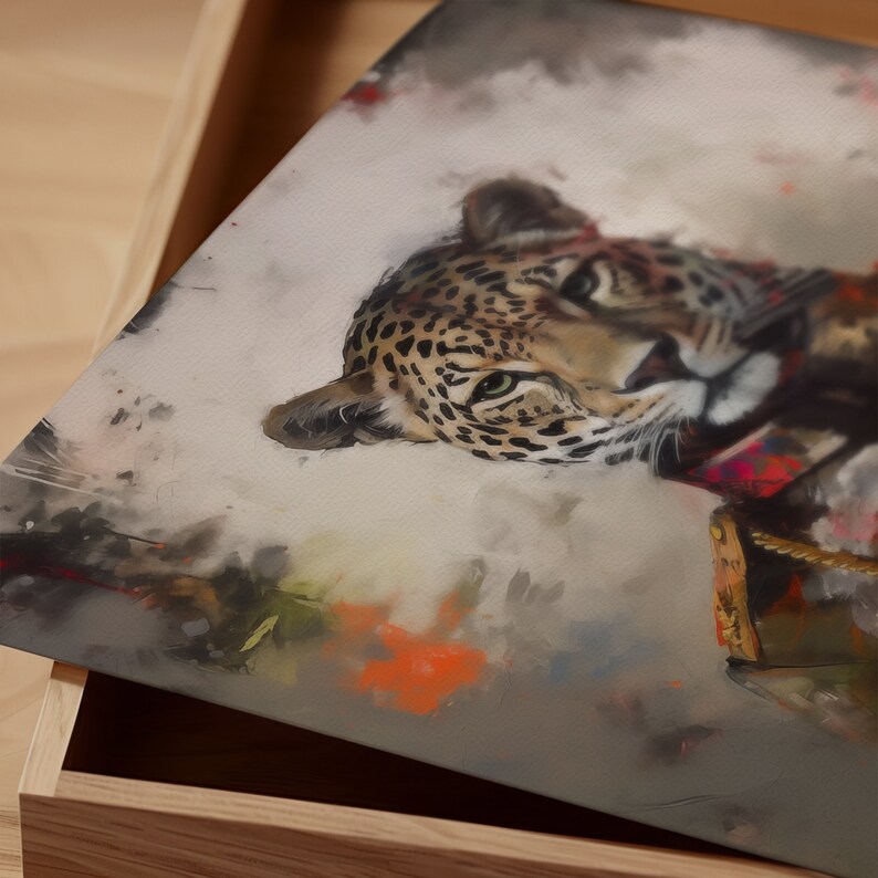 Vintage Leopard Portrait Art Print – Renaissance Animal Painting ...