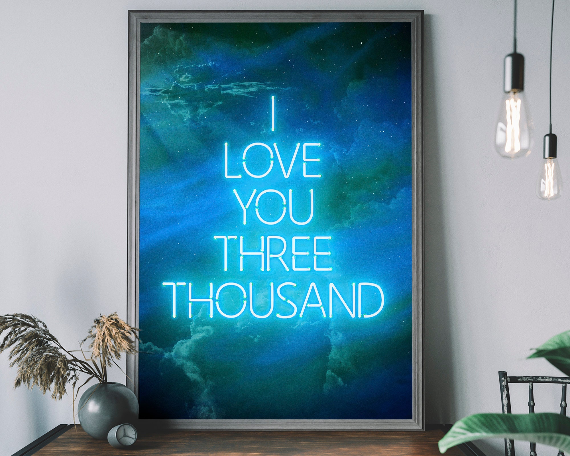 I Love You 3000 Art Print, Iron Man Wall Art, Avengers Movie Quote, Super Hero Gift