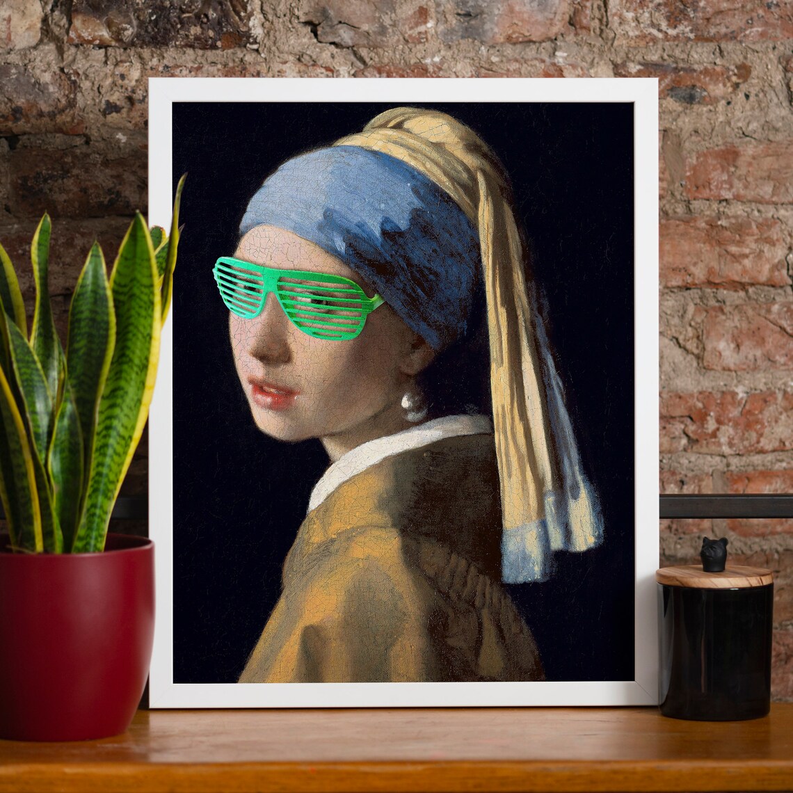 Girl with a Pearl Earring Altered wall art Urban art Banksy Etsy