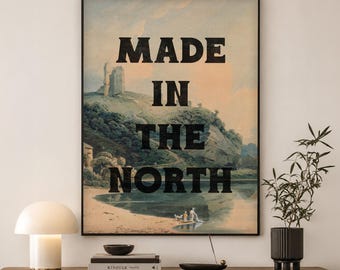 North Yorkshire Print | Vintage Travel Poster Art | Yorkshire Gift for Him