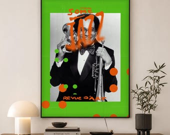 Jazz Music Poster | Vintage Graphic Art Print | Music Lover Gift