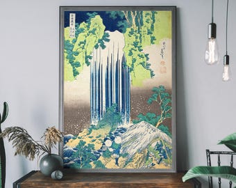 Hokusai Yōrō Falls Print — Japanese Woodblock Japandi