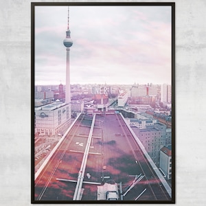 Berlin wall art, Berlin travel print, Ny Artwork, Berlin photography, Berlin Skyline, Berlin Cityscape Germany
