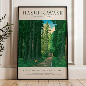 Road to Nikko by Hasui Kawase, Vintage Museum Art Print, Japanese Woodblock Art, Japandi Decor
