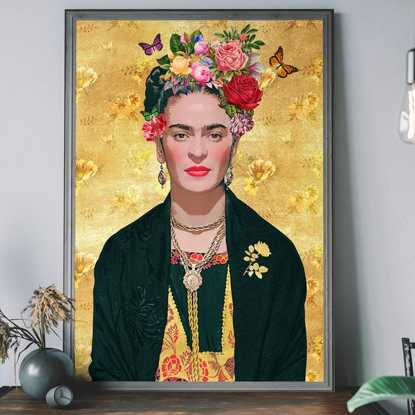 Frida Kahlo Druck, Inspirational Frauen, verändert Vintage Kunstdruck, feministische Druck, einzigartige Kunstdruck, mexikanische Kunst