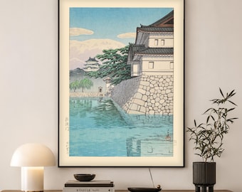 Kawase Hasui Print | Kikyomon Gate Japanese Art | Woodblock Wall Art Gift