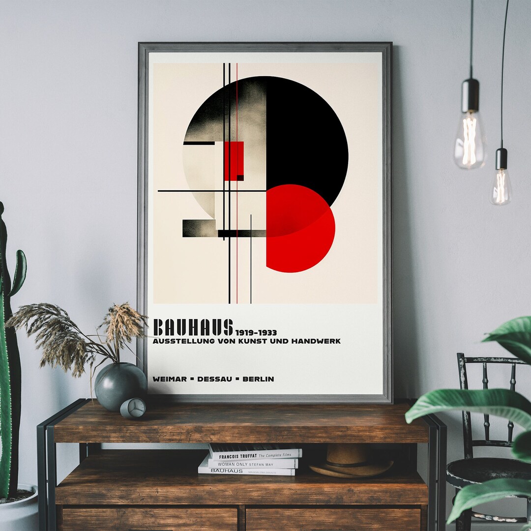 Bauhaus Exhibition Poster, Minimalist Wall Art, Geometric Art Print ...