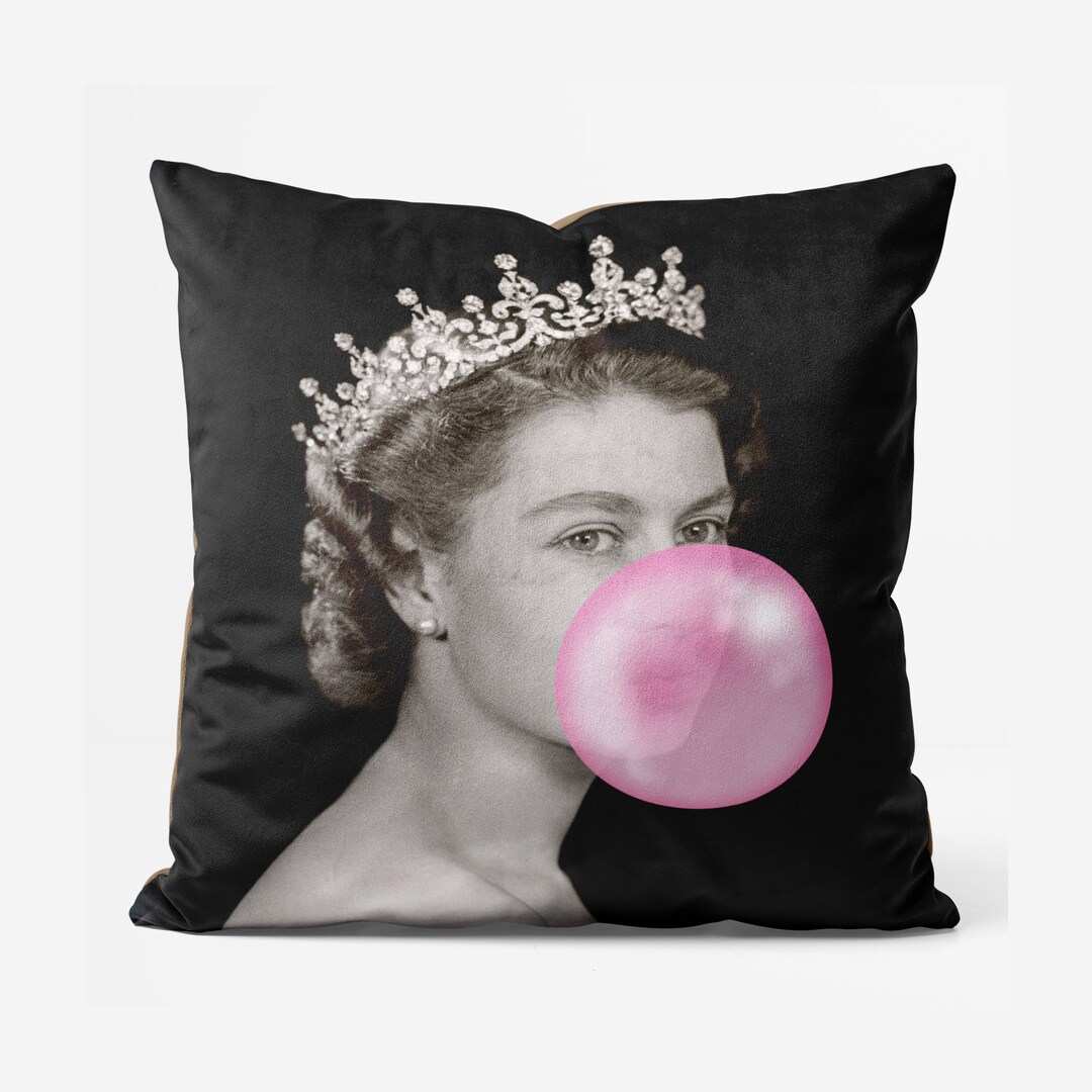 Queen Elizabeth Cushion Queen Bubblegum Cushion British Etsy