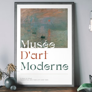 Museum Of Modern Art Print, Abstract Fine Art, Vintage Exhibition Print, Watercolour Poster