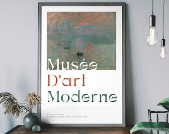 Museum Of Modern Art Print, Abstract Fine Art, Vintage Exhibition Print, Watercolour Poster