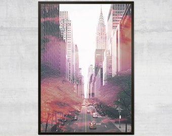 New York streets wall art, NYC Poster, Ny Artwork, New York City photography, New York Skyline