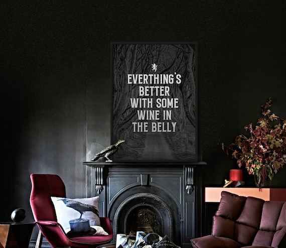 GoT Westeros Poster Game of Thrones Gloss Black Framed Antique Map 40x50cm