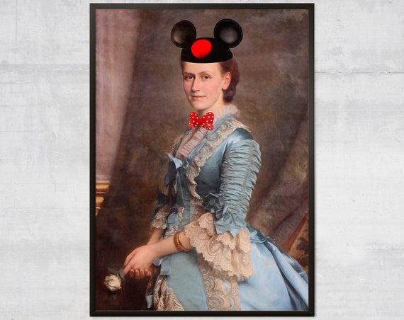 Victorian Abstract Character Print — Vintage Altered Art